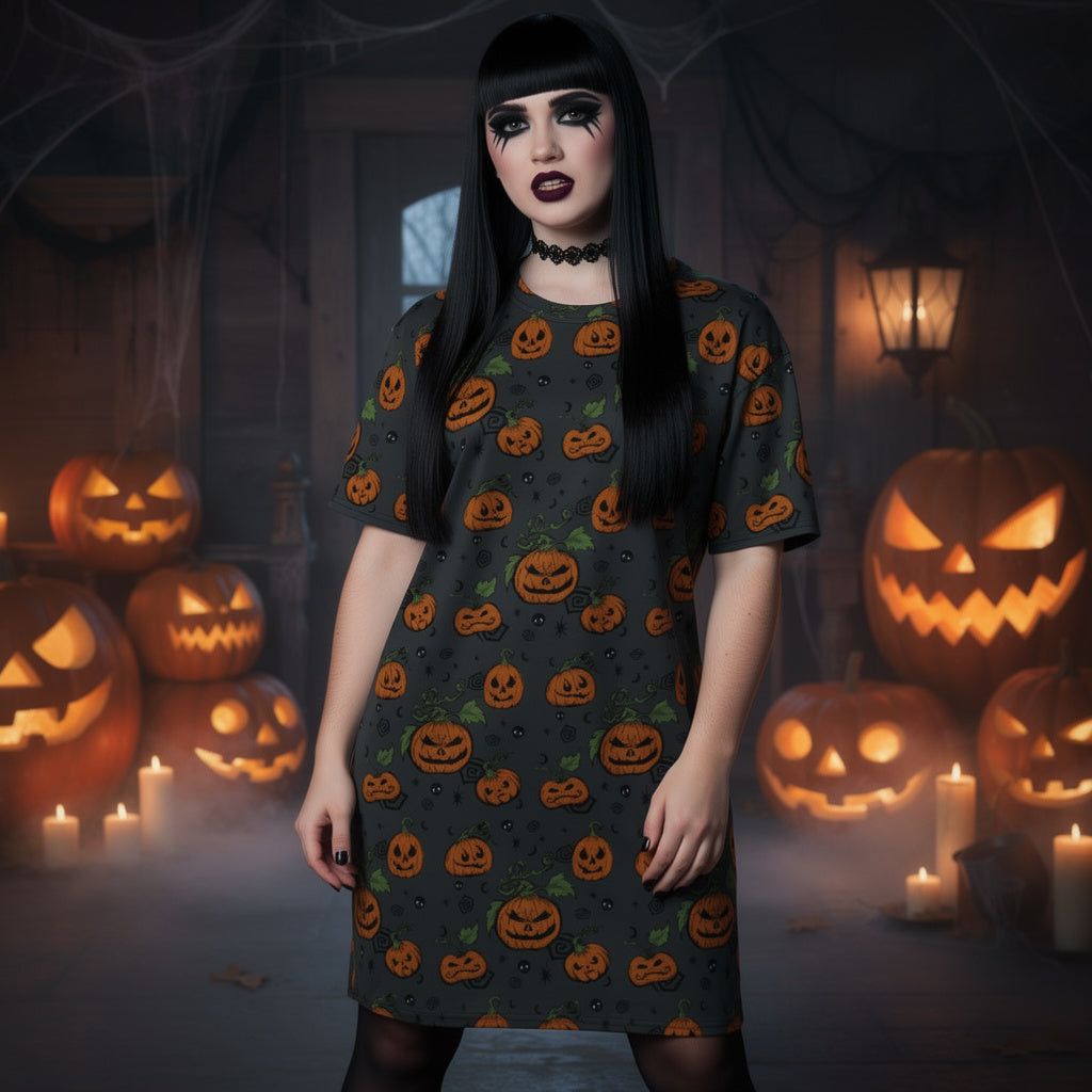 Pumpkin T-shirt dress